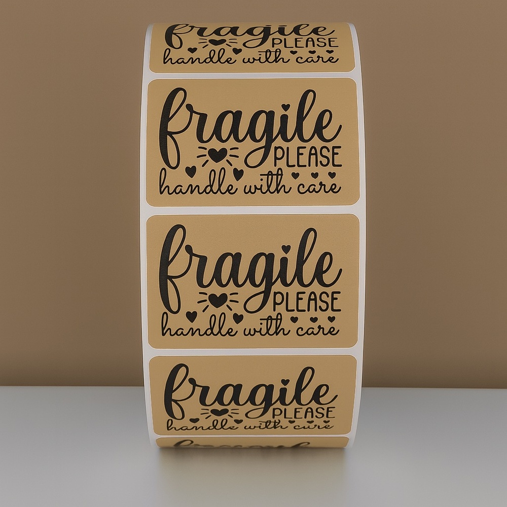 📦 Fragile Shipping Stickers | Handle With Care Labels | Red Warning LABELS - Picture 11 of 11